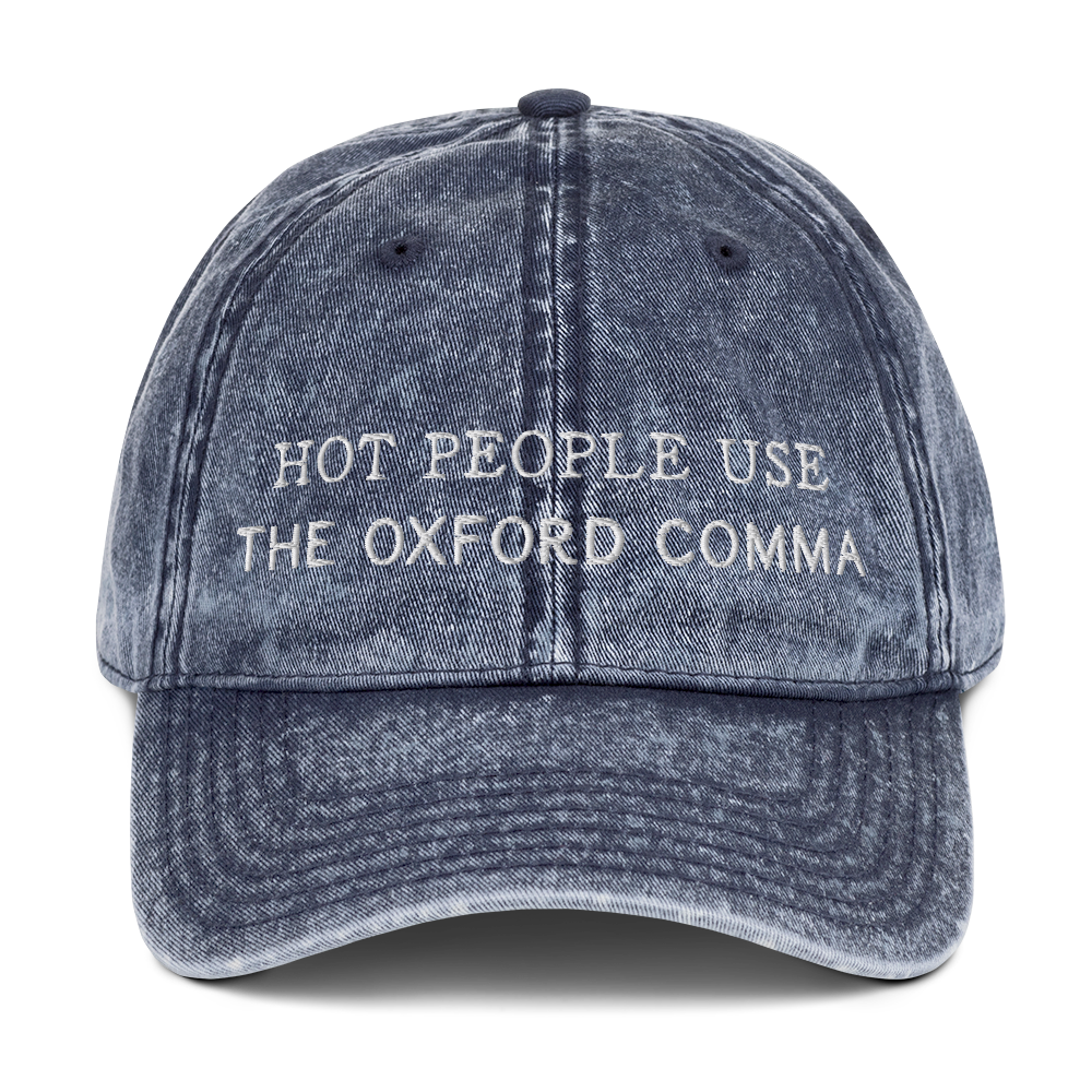 Oxford Comma Vintage Hat